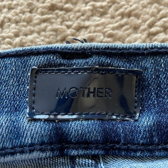 Mother The Mid Rise Dazzler Ankle Step Fray Jean Mix Tape Women’s 25 Preppy Pant - Picture 3 of 16